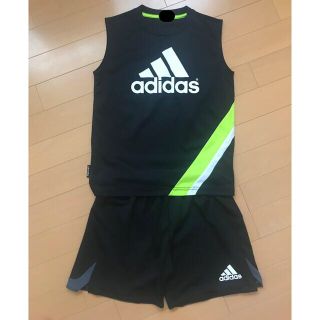 アディダス(adidas)のアディダス　上下セット　黒　約130cm ジュニア　夏　(ウェア)