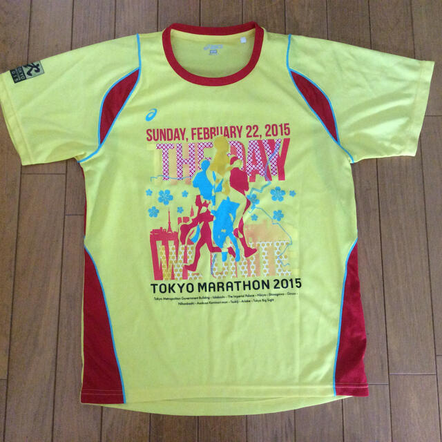 asics(アシックス)のアシックス 東京マラソン2015 記念Tシャツ Lサイズ メンズ メンズのトップス(Tシャツ/カットソー(半袖/袖なし))の商品写真