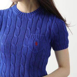 ポロラルフローレン(POLO RALPH LAUREN)の【大人気】ラルフローレン　ケーブル半袖コットンニット(ニット/セーター)