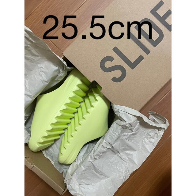 アディダス adidas YEEZY Slide Glow Green 25.5 メンズの靴/シューズ(スニーカー)の商品写真