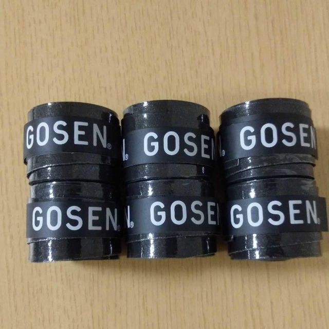 GOSEN(ゴーセン)のGOSEN テニスグリップテープ 黒6個 スポーツ/アウトドアのテニス(その他)の商品写真