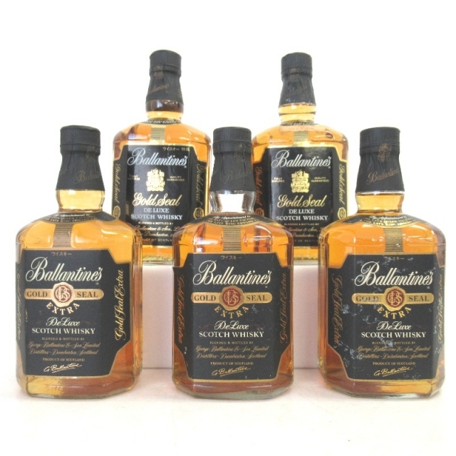 未開封★Ballantine's【バランタイン】 ゴールドシール 5本セット 750ml 箱なし