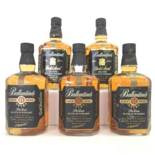 バリー(Bally)の未開封★Ballantine's【バランタイン】 ゴールドシール 5本セット 750ml 箱なし【中古】(ウイスキー)