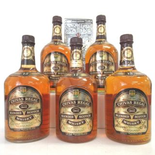 未開封★Chivas Regal【シーバスリーガル】 12年 5本セット 1000/1130/1140ml 箱付