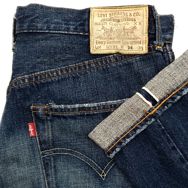 バレンシア製555◆Levi's 501XX◆W34大きめビンテージ復刻 369