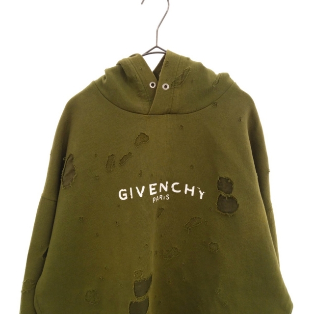 GIVENCHY ジバンシィ 20SS デストロイ プリント プルオーバーパーカー