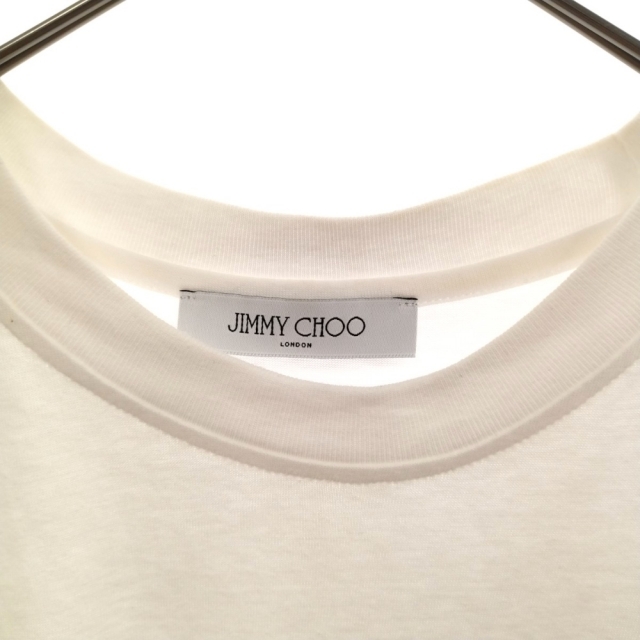 JIMMY CHOO(ジミーチュウ)のJIMMY CHOO ジミーチュウ JC Tee フロントロゴプリント 半袖Tシャツ ホワイト J000128297 メンズのトップス(Tシャツ/カットソー(半袖/袖なし))の商品写真