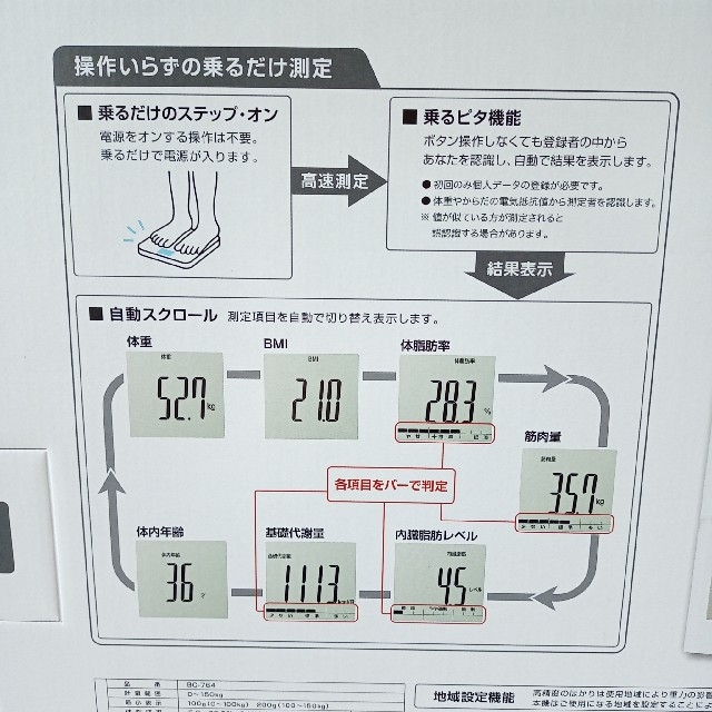 TANITA(タニタ)の【新品未使用品】ホワイト タニタ体組成計 BC-764-WH スマホ/家電/カメラの美容/健康(体重計/体脂肪計)の商品写真