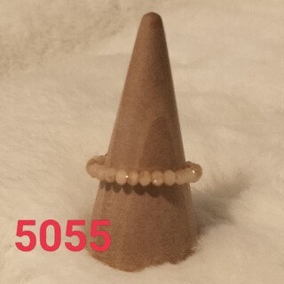 【No.5055】リング カットガラス2㎜ ベージュ(リング)