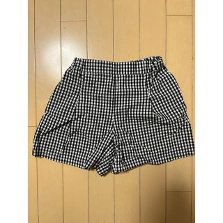 ユニクロ(UNIQLO)のユニクロ☆白黒チェック☆キュロット☆130(パンツ/スパッツ)