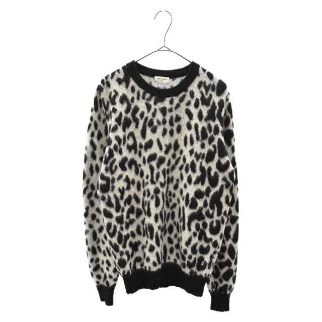 SAINT LAURENT PARIS サンローランパリ 15AW Leopard Mohair Knit 459938 Y1UC1 レオパードモヘアニットプルオーバーセーター