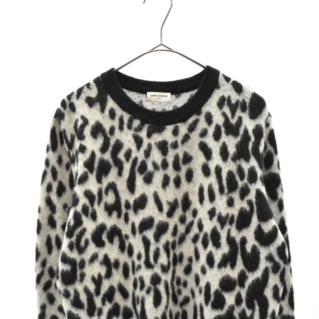 SAINT LAURENT PARIS サンローランパリ 15AW Leopard Mohair Knit 459938 Y1UC1 レオパードモヘアニットプルオーバーセーター 2