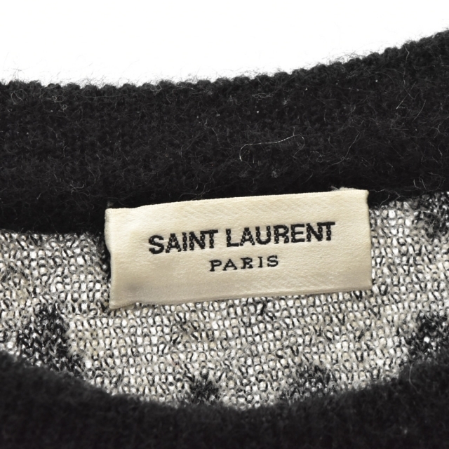 SAINT LAURENT PARIS サンローランパリ 15AW Leopard Mohair Knit 459938 Y1UC1 レオパードモヘアニットプルオーバーセーター 4