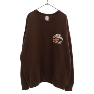 ワコマリア(WACKO MARIA)のWACKO MARIA ワコマリア STILL SMOKIN CREW NECK SWEAT SHIRT× スティルスモーキン クルーネックスウェットトレーナー ブラウン(スウェット)