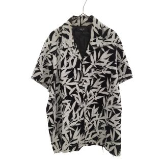 アミリ(AMIRI)のAMIRI アミリ LEAF TENCEL S/S SHIRT リーフテンセル 半袖シャツ ブラック/ホワイト(シャツ)