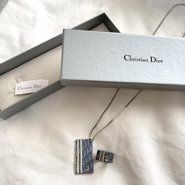 Dior.ディオール、CD.トロッター、ブルー、青、ネックレス、リング、セット