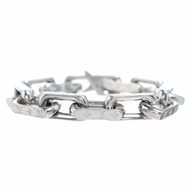 Louis Vuitton M62486 Monogram Chain Bracelet Metal Silver 19.5cm