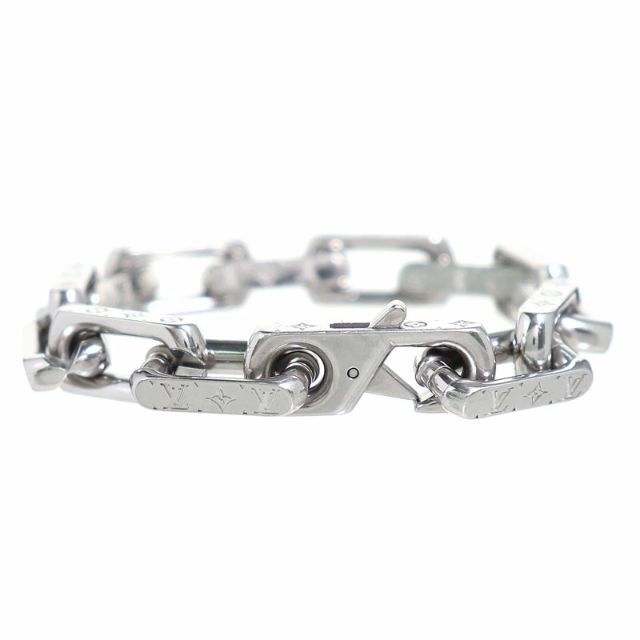 Louis Vuitton M62486 Monogram Chain Bracelet Metal Silver 19.5cm