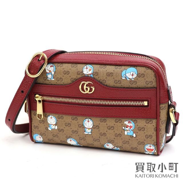 有名人芸能人】 Gucci グッチ×ドラえもん【GUCCI×DORAEMON】ミニGGスプリーム ショルダー ショルダーバッグ 