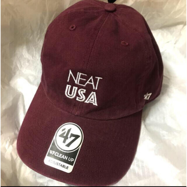 47 NEAT USA エンジ　キャップ　帽子