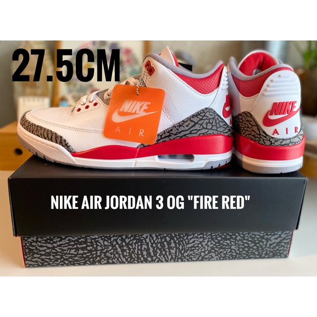 NIKE - Nike Air Jordan 3 OG Fire Red (2022) AJ3の通販 by p's shop