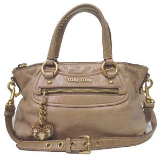 ミュウミュウ(miumiu)の【中古】 ミュウミュウ バッグ RN0728 ヴィンテージ加工 2WAY(ハンドバッグ)