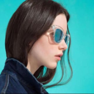 ザラ(ZARA)の新品 ZARA SUNGLASSES 樹脂コーティング加工入り透明サングラス (サングラス/メガネ)