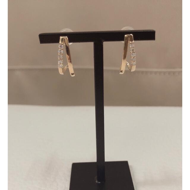 K10 ゴールド ダイヤモンドピアス 0.1ct 新品 - ピアス