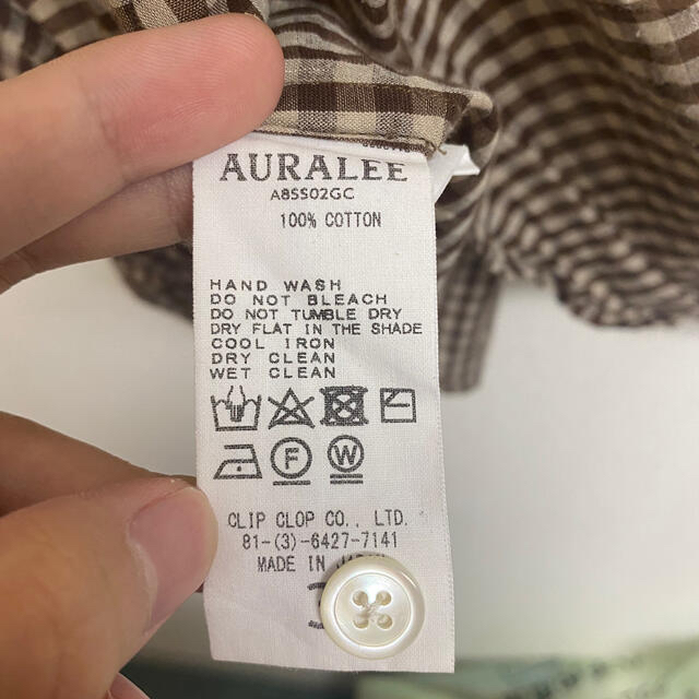 AURALEE(オーラリー)のAuralee シャツ　18SS SUPER LIGHT CHECK  メンズのトップス(シャツ)の商品写真