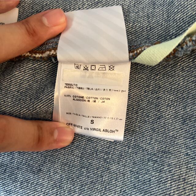 正規店】 OFF-WHITE - OFF WHITE オフホワイト スプレーデニムシャツの