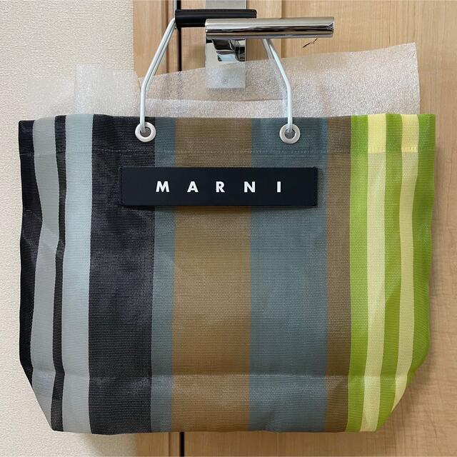 MARNI FLOWER CAFE ストライプバッグ　ソフトベージュ