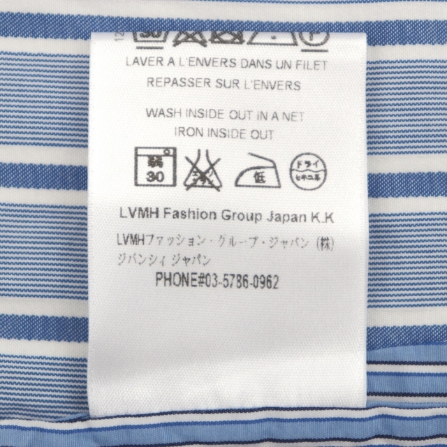 GIVENCHY(ジバンシィ)の美品 ジバンシィ ストライプ レイヤード オープンカラー 半袖シャツ メンズ 水色 37 コットン 開襟 GIVENCHY メンズのトップス(シャツ)の商品写真