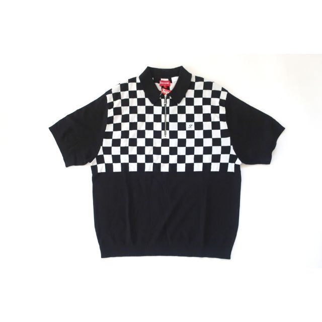 ポロシャツ(M)Supreme Checkerboard Zip Poloポロシャツ