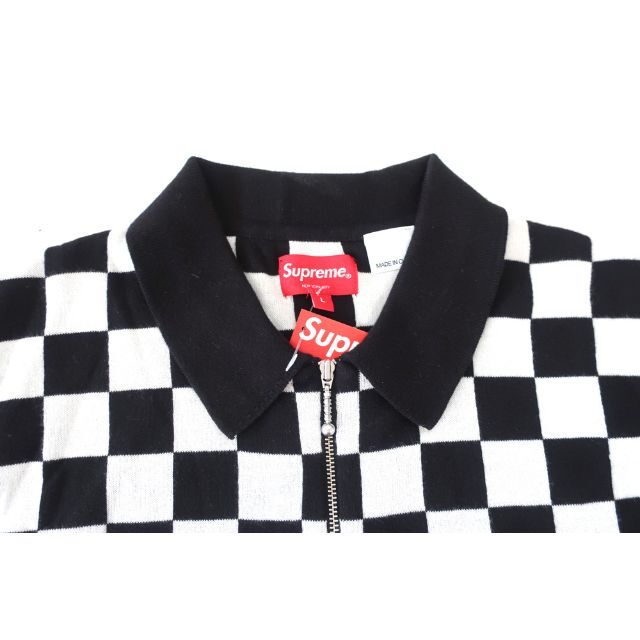 M)Supreme Checkerboard Zip Poloポロシャツ theorendatutor.com