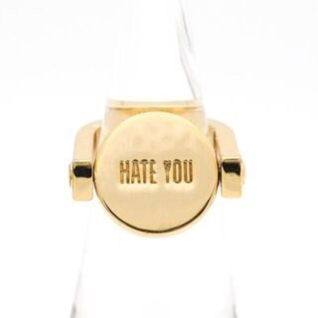 《一点物》ゴールドリング  LOVE HATE YOU 10号 リバーシブル レディースのアクセサリー(リング(指輪))の商品写真