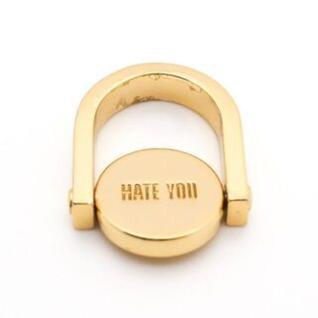 《一点物》ゴールドリング  LOVE HATE YOU 10号 リバーシブル レディースのアクセサリー(リング(指輪))の商品写真
