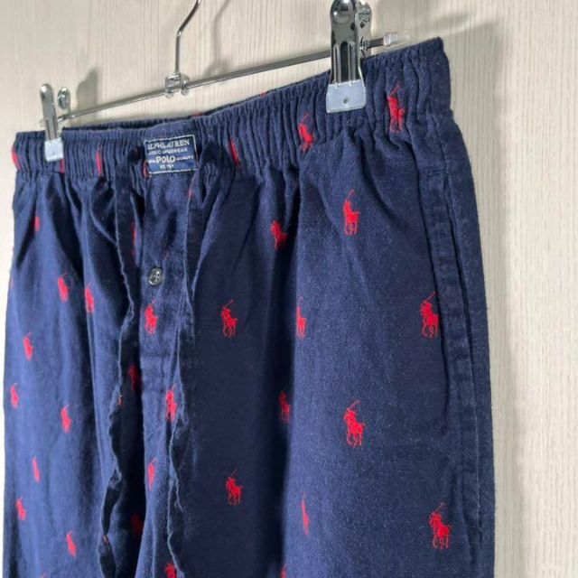 POLO RALPH LAUREN(ポロラルフローレン)の希少 ラルフローレン ネイビー ポニープリント パジャマパンツ メンズのパンツ(その他)の商品写真