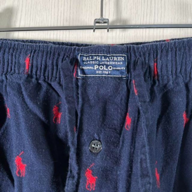 POLO RALPH LAUREN(ポロラルフローレン)の希少 ラルフローレン ネイビー ポニープリント パジャマパンツ メンズのパンツ(その他)の商品写真