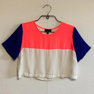 トップショップ(TOPSHOP)のTOPSHOP 短め丈トップス　蛍光カラー(Tシャツ(半袖/袖なし))