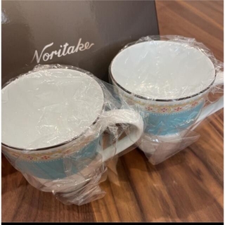 ノリタケ(Noritake)の【新品】ノリタケ ペアマグカップ ハミングブルー(グラス/カップ)