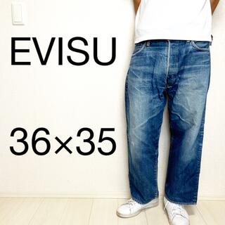 エビス(EVISU)のEVISU エヴィス デニムパンツ ジーンズ 36×35 ワイドパンツ ブルー(デニム/ジーンズ)