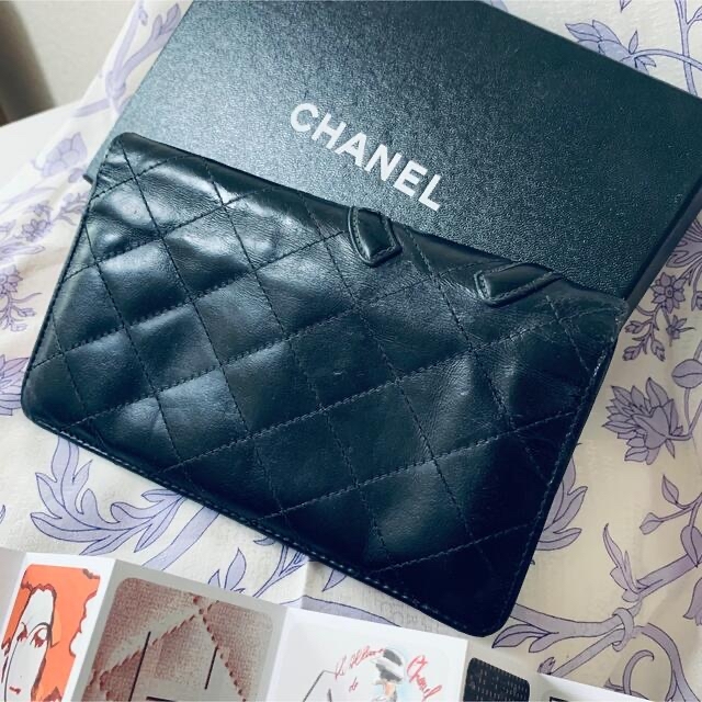 シャネル CHANEL カンボン 長財布 ウォレット 二つ折り マトラッセ