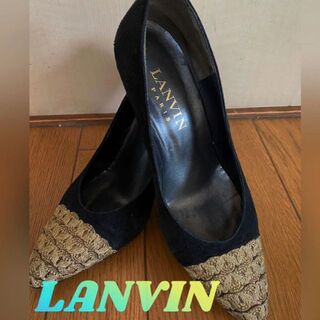 ランバン(LANVIN)の靴 ☆ランバン ☆ パンプス スエード ブラック  22㎝ ☆LANVIN(ハイヒール/パンプス)