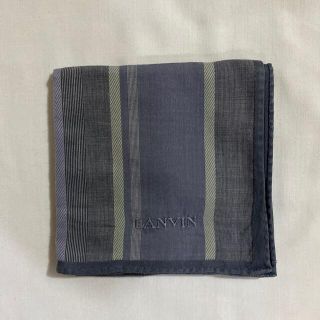 ランバン(LANVIN)のランバン　ハンカチ　中古品　グレー　#2071(ハンカチ)