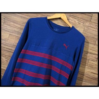 プーマ(PUMA)のG② プーマ 591340 マルチ ボーダー ストレッチ 長袖 Tシャツ XS(Tシャツ/カットソー(七分/長袖))