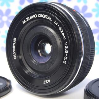 オリンパス(OLYMPUS)のなめらか電動ズーム❤️オリンパス 14-42mm EZ❤️パンケーキレンズ❤(レンズ(ズーム))