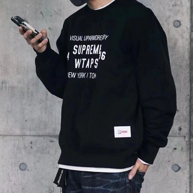 サイズ Supreme WTAPS Crewneck black L 新品未開封の通販 by めぐみひ