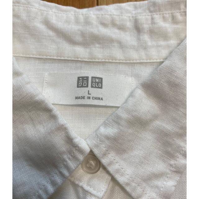 UNIQLO(ユニクロ)のUNIQLO リネンシャツ（White） レディースのトップス(シャツ/ブラウス(長袖/七分))の商品写真