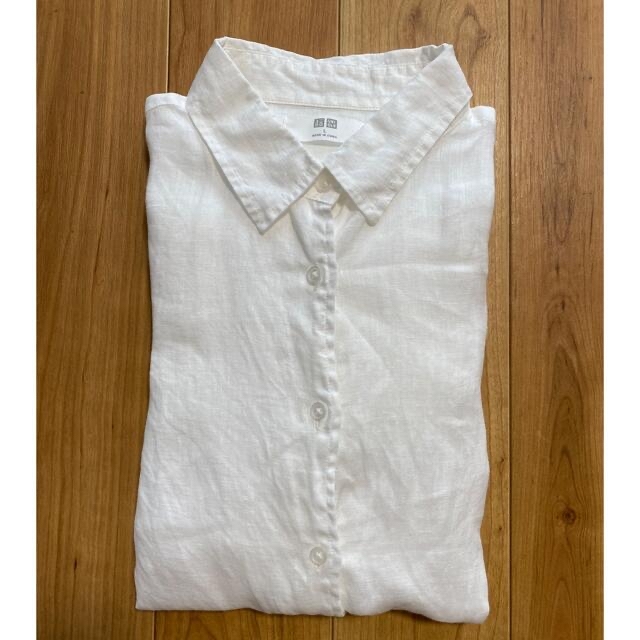 UNIQLO(ユニクロ)のUNIQLO リネンシャツ（White） レディースのトップス(シャツ/ブラウス(長袖/七分))の商品写真