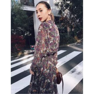 Ameri VINTAGE - AMERI アメリFLOWER CHOKER LIKE DRESS ロングワンピ